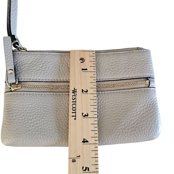 Kate spade tan pebbled leather Double Zip pockets Wristlet - Picture 6 of 8